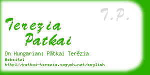 terezia patkai business card